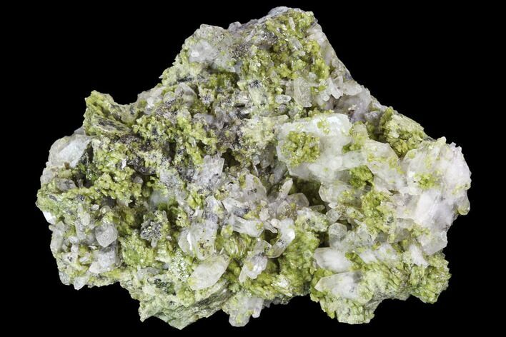 Epidote & Quartz Crystal Cluster - Peru #98969